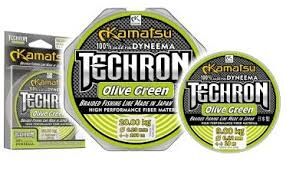 KAMATSU PLECIONKA TECHRON OLIVE GREEN 100m 0,10mm