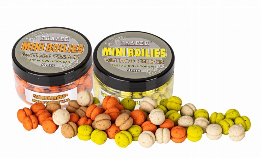 TRAPER MINI BOILIES METHOD FEEDER HALIBUT CZARNY 9MM 50G