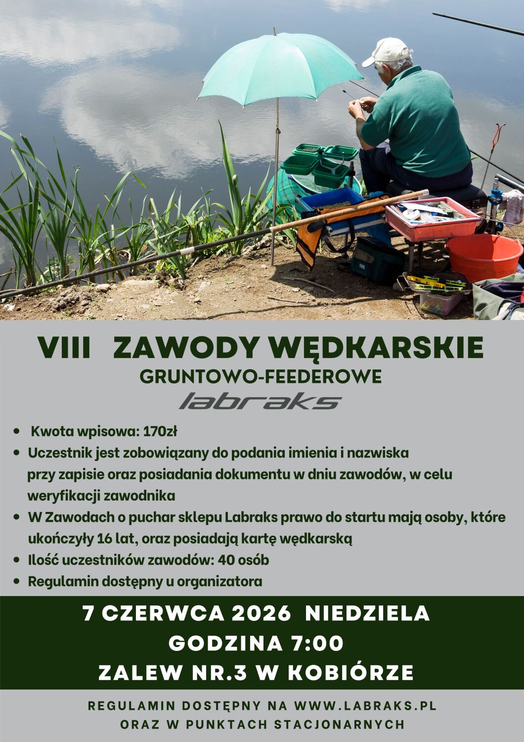 VIII  ZAWODY WĘDKARSKIE GRUNTOWO-FEEDEROWE 07.06.2026