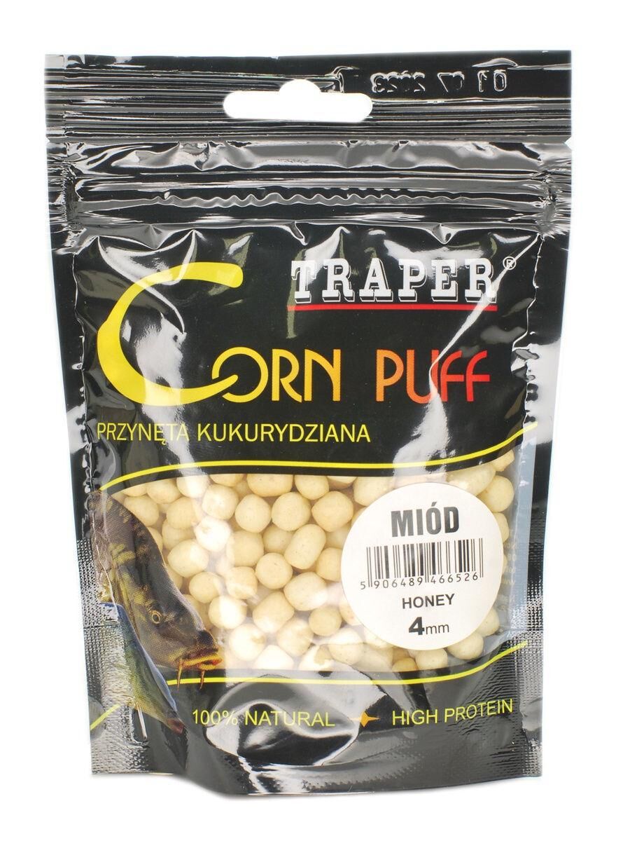 TRAPER PŁYWAJĄCA PRZYNĘTA HACZYKOWA CORN PUFF MIÓD 20g 4mm