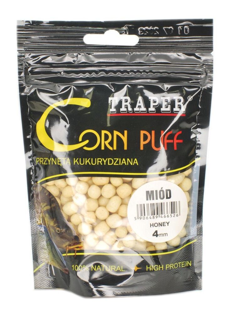 TRAPER PŁYWAJĄCA PRZYNĘTA HACZYKOWA CORN PUFF MIÓD 20g 4mm