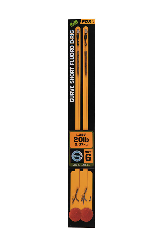 FOX HACZYK Z WŁOSEM EDGES CURVE SHORT FLUORO DRIGS #6 20lb