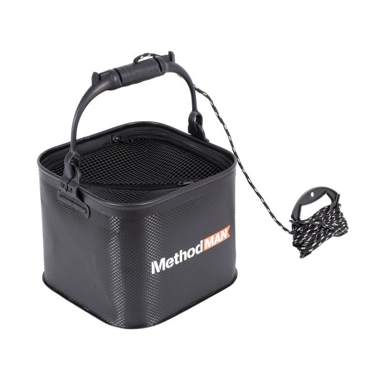 KONGER WIADRO SKŁADANE METHODMAN EVA ZE SZNURKIEM I SITKIEM 7L