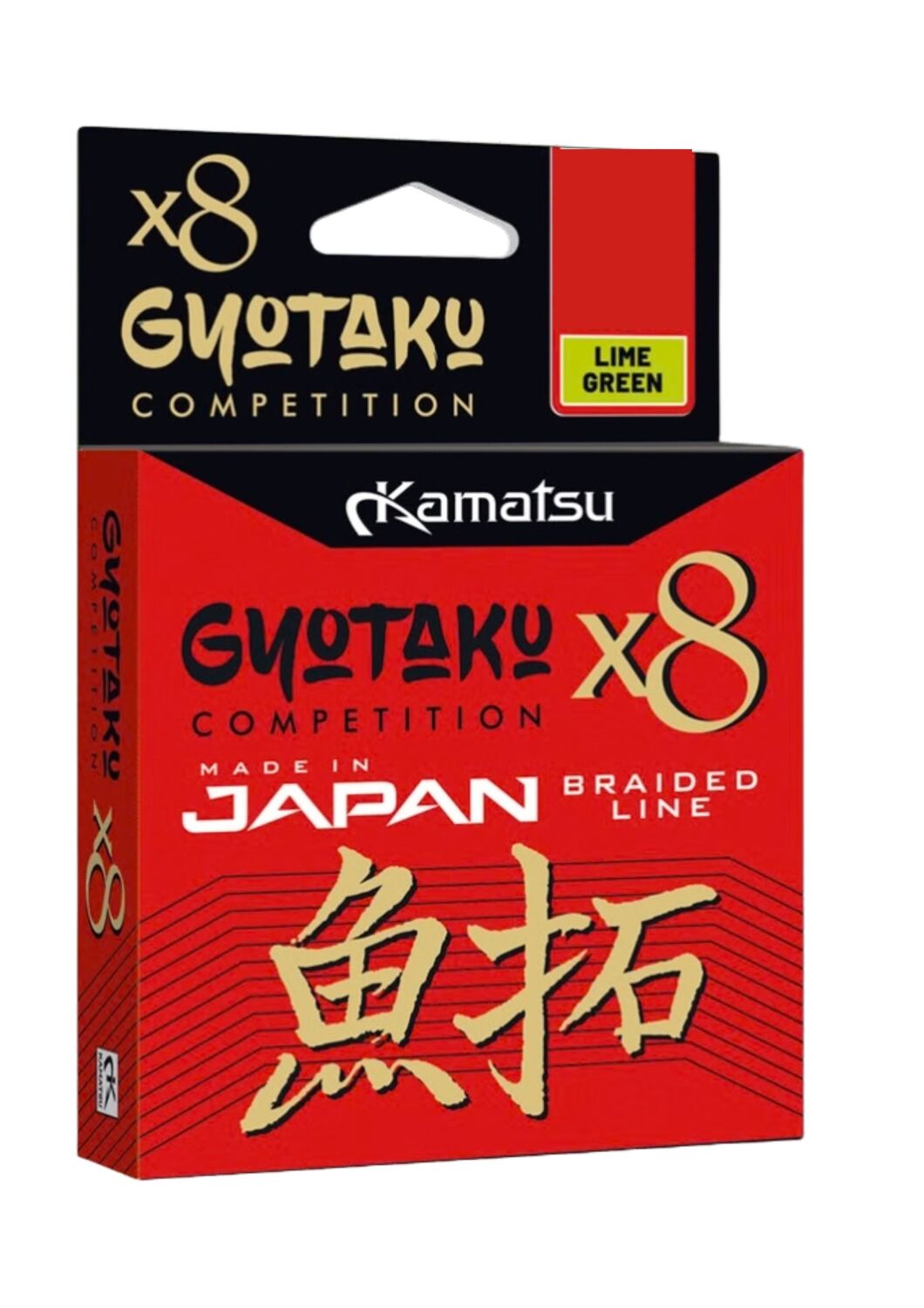 KAMATSU PLECIONKA GYOTAKU COMPETITION X8 LIME GREEN 150m 0,12mm