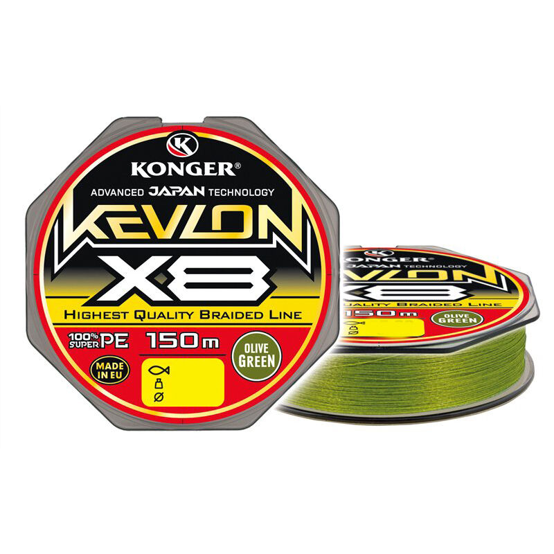 KONGER PLECIONKA KEVLON OLIVE GREEN X8 0,08mm 150m - 2