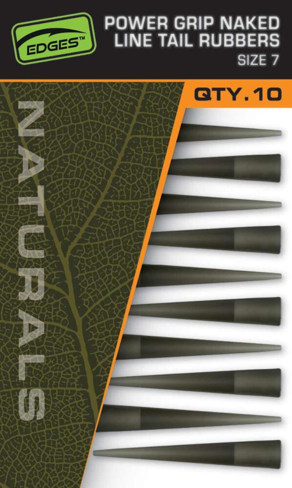 FOX POWER GRIP NAKED LINE TAIL RUBBERS NATURAL 7