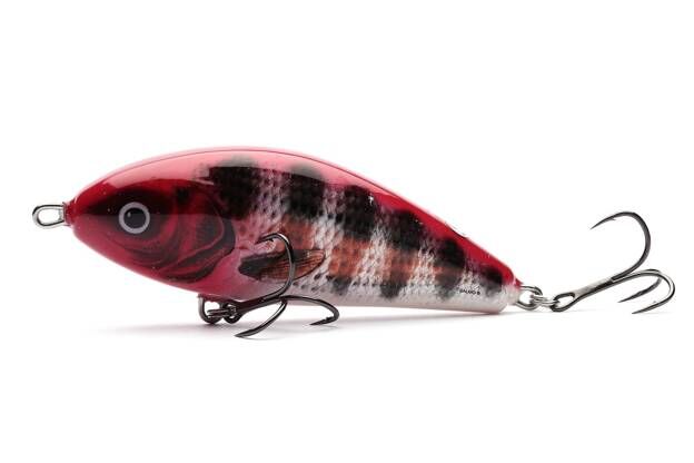 SALMO WOBLER FATSO FLOAT 10 HOLO RED HEAD STRIPER