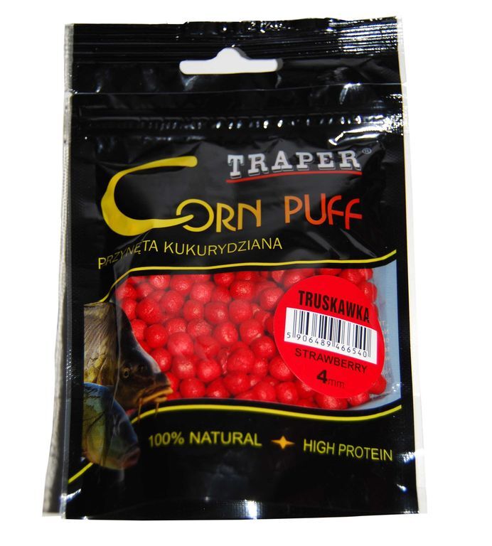 TRAPER PŁYWAJĄCA PRZYNĘTA HACZYKOWA CORN PUFF TRUSKAWKA 20g 4mm