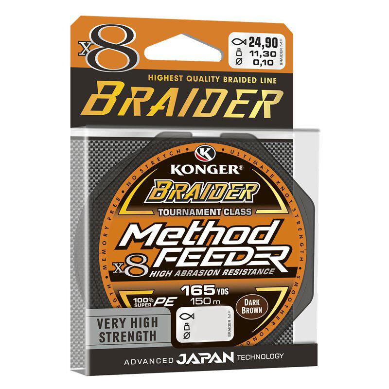 KONGER PLECIONKA X8 BRAIDER MF DARK BROWN 150m  0,08
