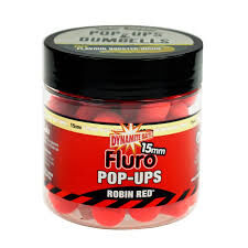 DYNAMITE BAITS KULKI FLURO POP UP ROBIN RED 15mm