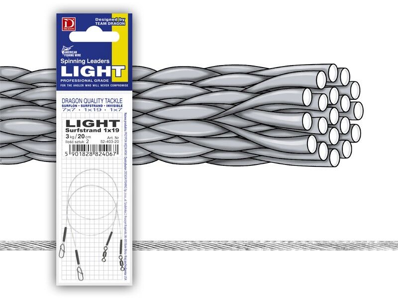 DRAGON PRZYPON SURFLON LIGHT 7x7 6kg/35cm