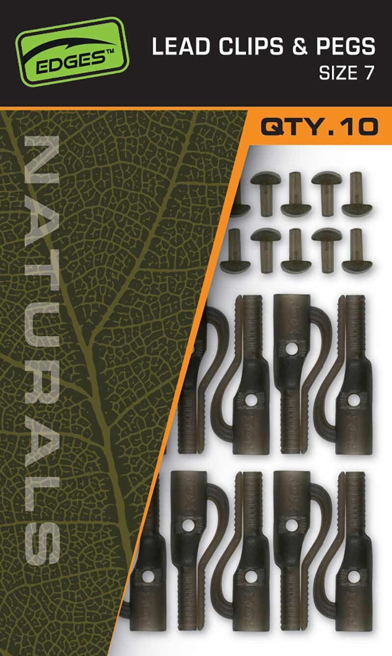 FOX LEAD CLIPS & PEGS NATURAL SIZE 7