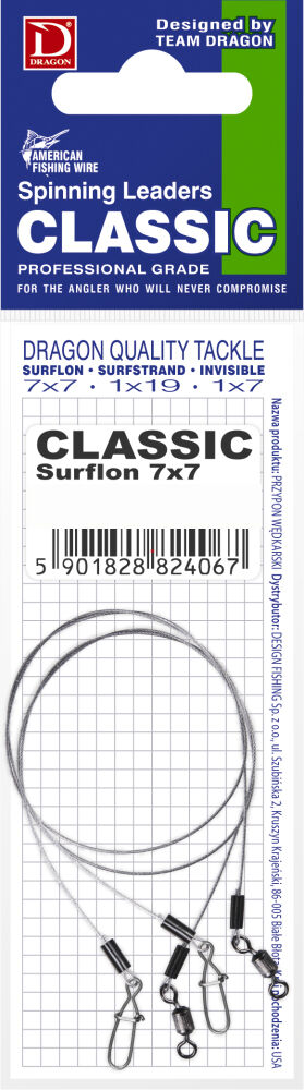DRAGON PRZYPON CLASSIC SURFLON 7x7 12kg/30cm