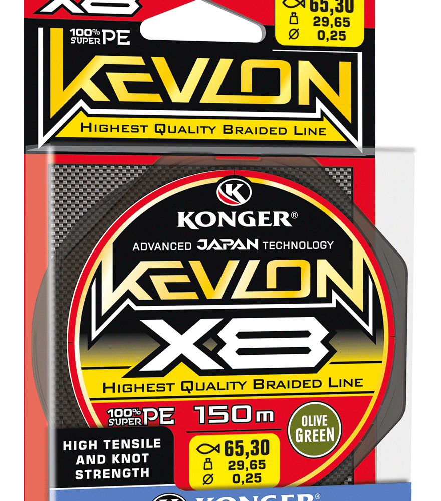 KONGER PLECIONKA KEVLON OLIVE GREEN X8 0,10mm 150m - 2