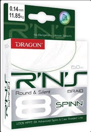 DRAGON PLECIONKA RNS 8X SPINN 0,10mm 7,65kg ZIELONA 150m