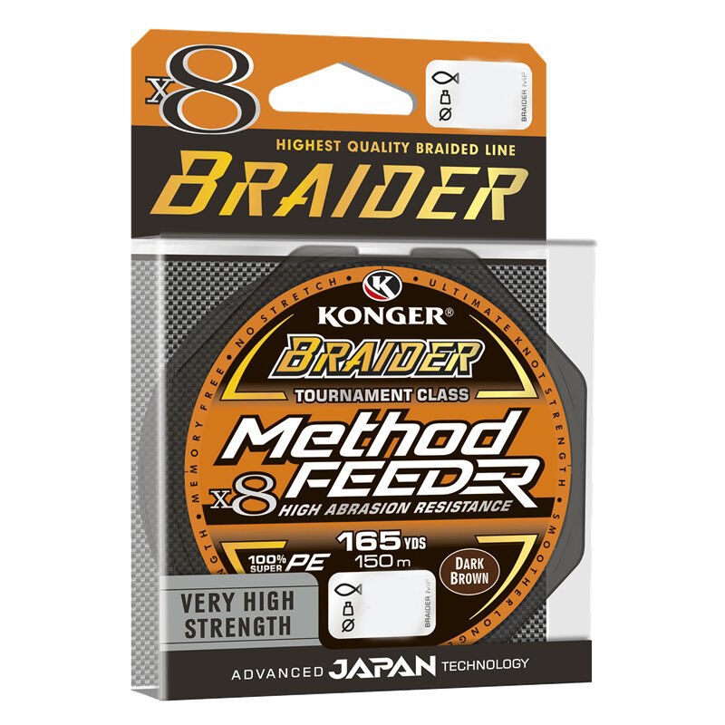 KONGER PLECIONKA X8 BRAIDER MF DARK BROWN 150m  0,14